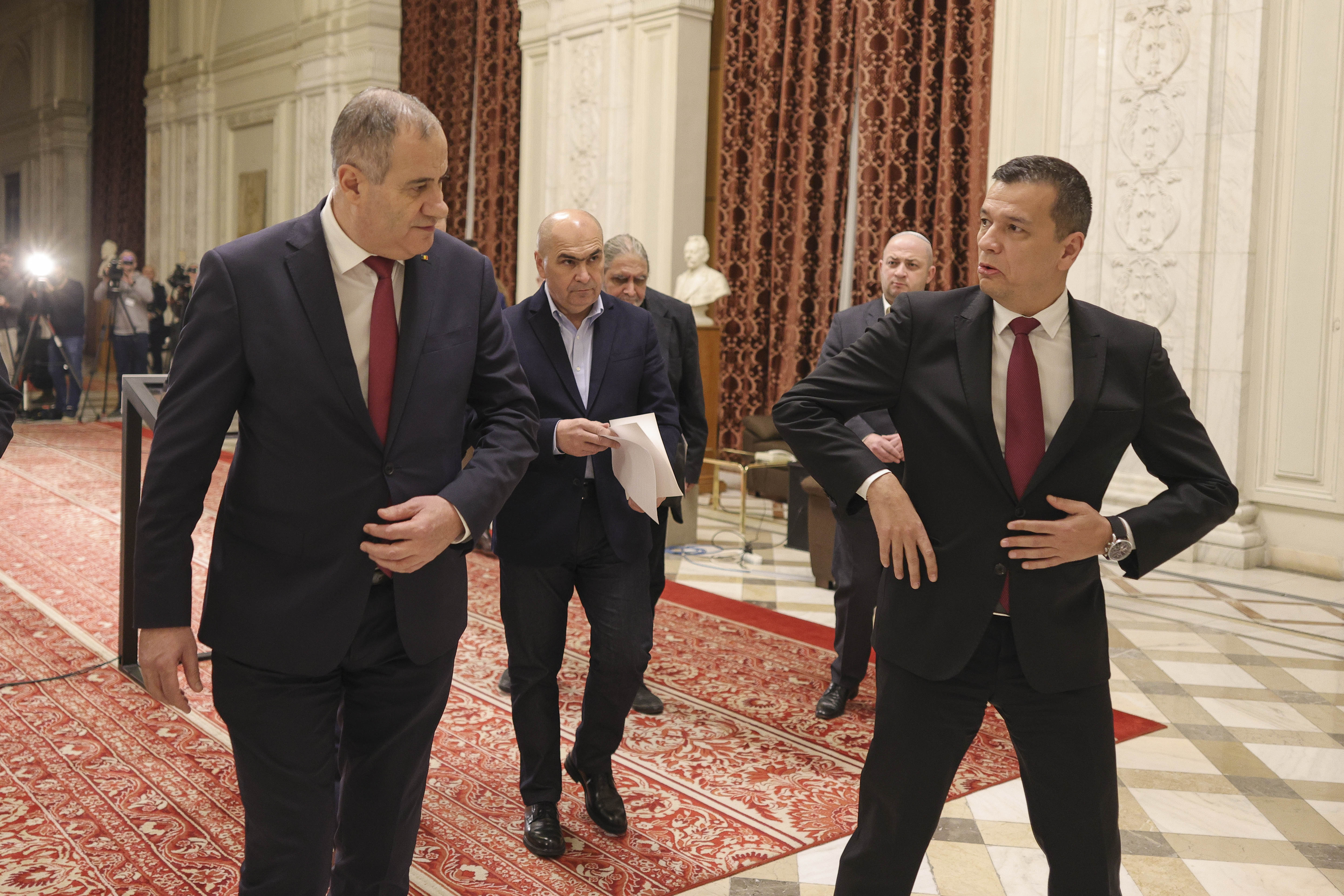 Sorin Grindeanu și Marian Neacșu au ajuns la Guvern. Cei doi ar urma să discute cu Luca Niculescu