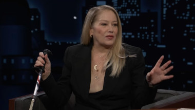 Christina Applegate reveals she has named one of her knees after Meghan Markle, as she opens up about her ongoing battle with multiple sclerosis on Jimmy Kimmel Live!