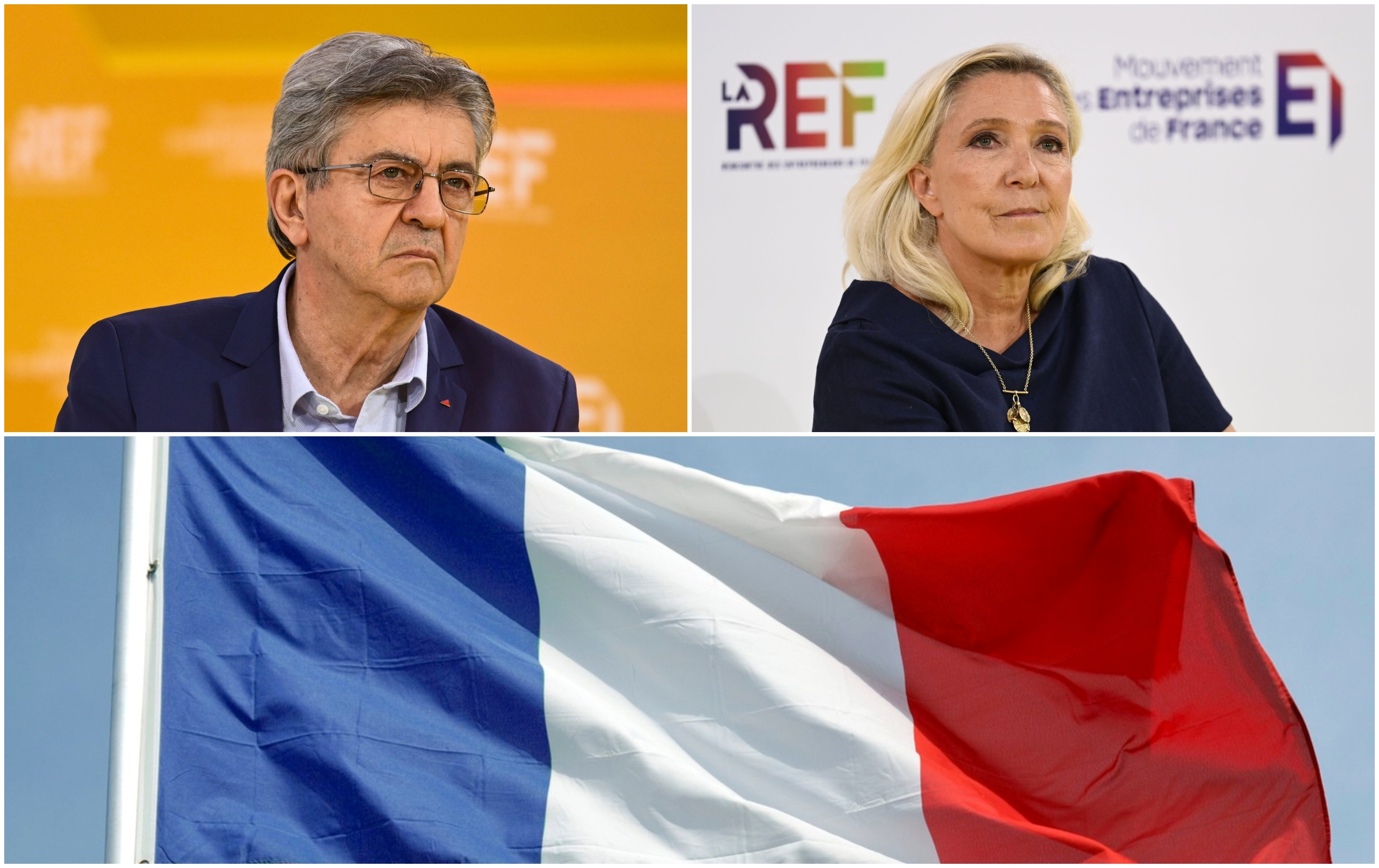 Prezidențialele franceze: o luptă în doi, Le Pen vs. Melenchon, devine tot mai probabilă, pe fondul războiului dintre centriști