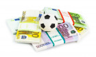 Money and soccer ball Money and soccer ball isolated on white background Copyright: xIMAGO/Zoonar.com/NikolaixSorokinx 1