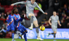 London, England, 4th January 2024. Jarrad Branthwaite of Everton wins the ball ahead of Eberechi Eze of Crystal Palace d