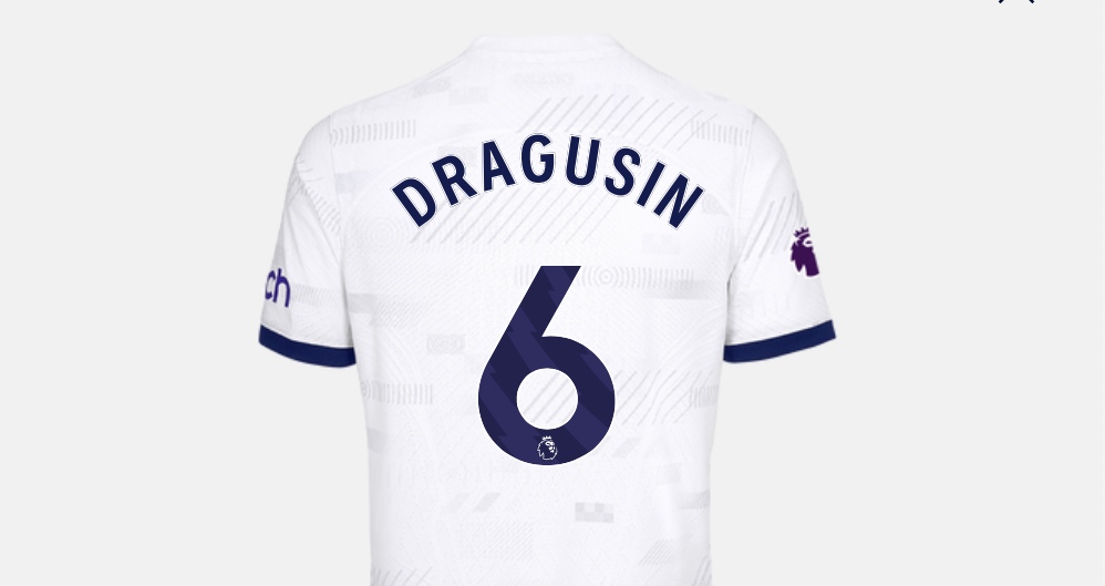 Cât costă un tricou cu Radu Drăgușin la Tottenham