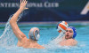 Zagreb, Croatia, 120124. European Water polo, Wasserball Championship 2024. Players Unai Biel Lara and David Belenyesi d