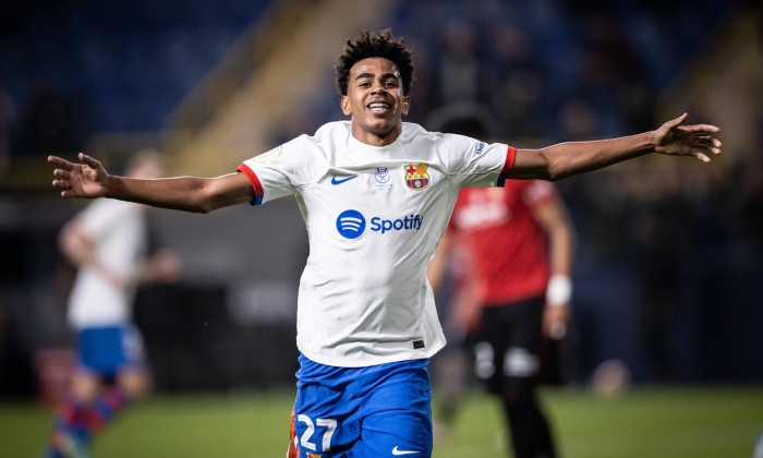 Barcelona x Osasuna Lamine Yamal (Barcelona) celebrates during the game against Osasuna valid for Supercopa de Espana at