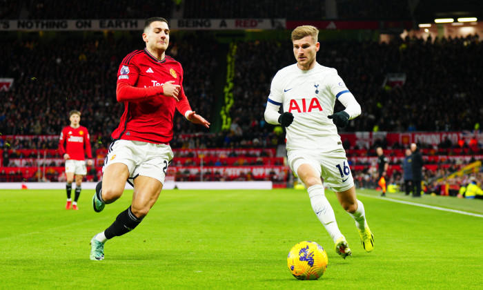 Manchester United v Tottenham Hotspur, Premier League, Football, Old Trafford, Manchester, UK - 14 Jan 2024