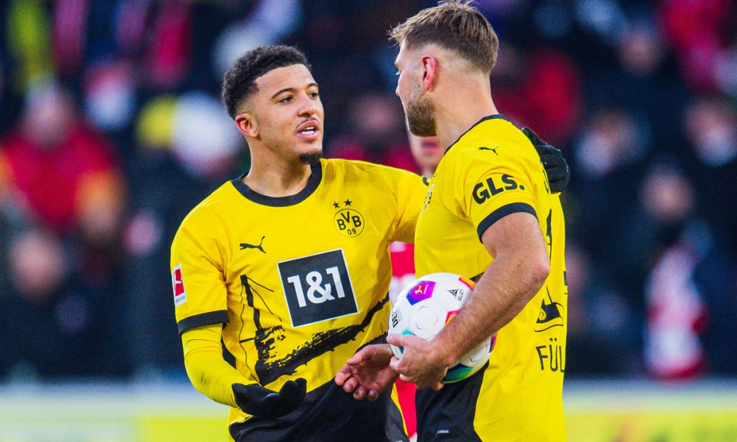 20.01.2024 - Fußball, 2023/2024, 1. Bundesliga, 18. Spieltag, 1. FC Köln - Borussia Dortmund: (L-R) Jadon Sancho (Dortmu