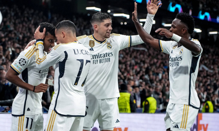 ESP: Real Madrid v SC Braga. UEFA Champions League match, Group C, date 4 Rodrygo Goes of Real Madrid CF celebrates with