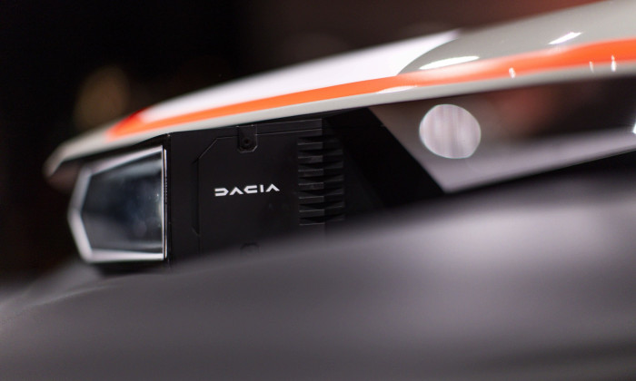 Detail of the Dacia Sandriders during the presentation fo the Dacia Sandriders at the Little Grand Studio Annexe on Janu