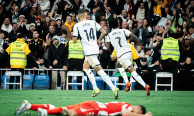 Real Madrid CF v UD Almeria - LaLiga EA Sports MADRID, SPAIN, JANUARY 21: Vinicius Jr of Real Madrid CF celebrating his