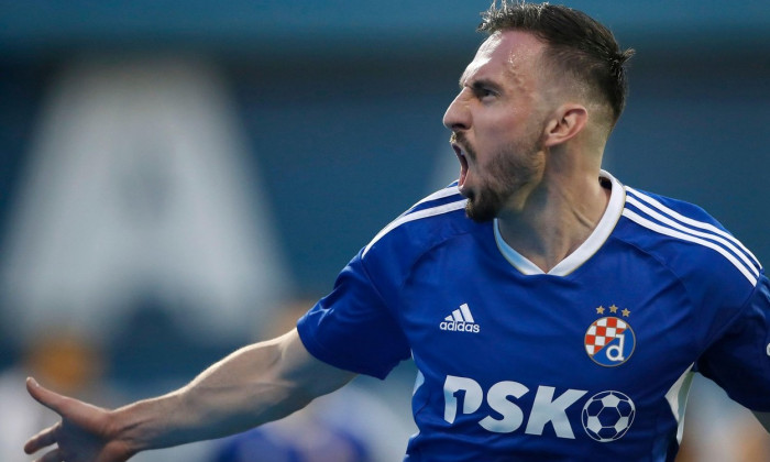 Zagreb, Croatia. 09th Aug, 2022. ZAGREB, CROATIA - AUGUST 09: Josip Drmic of Dinamo Zagreb celebrates after scoring the goal during third qualifying round, 2nd leg of UEFA Champions League match between GNK Dinamo Zagreb and PFC Ludogorets Razgrad at Maks