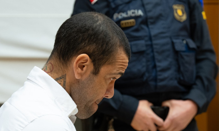 Dani Alves testifies at the Barcelona Court after being accused of sexual assault .