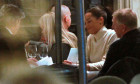 *EXCLUSIVE* Former German Tennis Legend Boris Becker enjoys a puff on his cigar at the dining table during lunch with a few friends and girlfriend Lilian de Carvalho Monteiro.