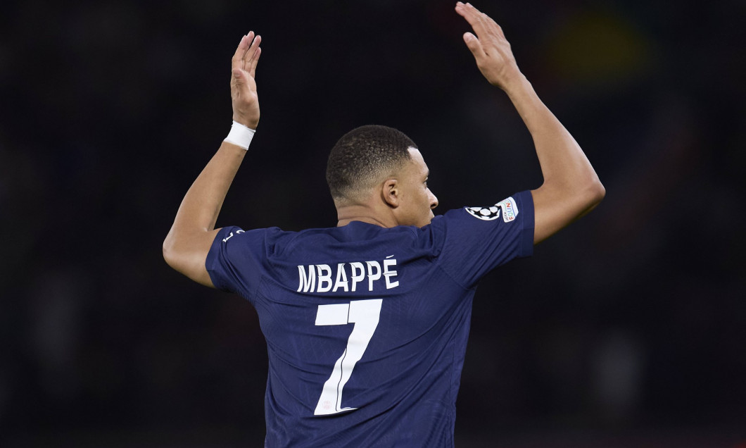 Paris Saint-Germain v Real Sociedad: Round of 16 Leg One - UEFA Champions League 2023/2024 Kylian Mbappe of Paris Saint-