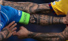 Naples, Italy, 21st February 2024. Tattoos on the arms of Giovanni Di Lorenzo of SSC Napoli and Joao Cancelo of FC Barce