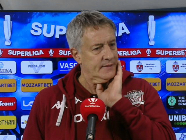 Cristiano Bergodi a ajuns în fața microfonului și l-a contrazis pe Cristi Săpunaru, după gafa uriașă din Poli Iași - Rapid 3-1