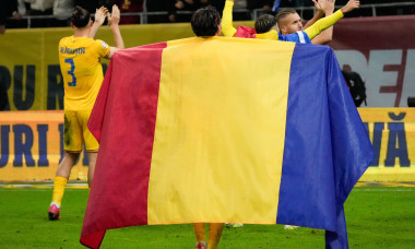 UEFA EURO, EM, Europameisterschaft,Fussball 2024 Qualifying Tournament: Romania vs. Switzerland Ianis Hagi celebrates Ro