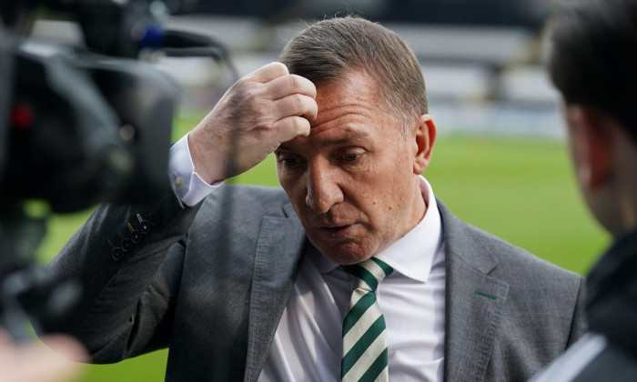 Celtic Manager Brendan Rodgers during a pre match interview before the Scottish Gas Men's Scottish Cup fifth round match at The SMISA Stadium, Paisley. Picture date: Sunday February 11, 2024.