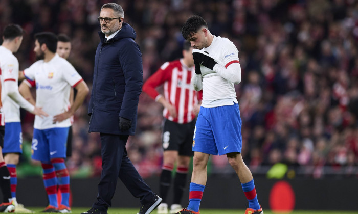 Athletic Club v FC Barcelona, Barca - LaLiga EA Sports Pedri Gonzalez of FC Barcelona gets injured during the LaLiga EA