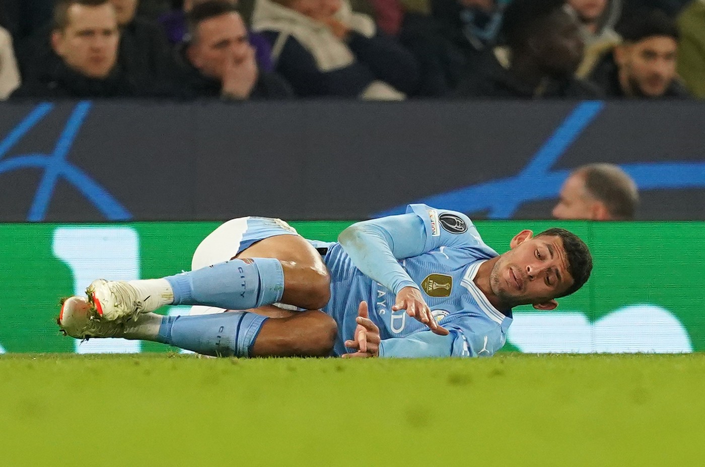 Accidentare horror în Manchester City - Copenhaga! Lovitură grea pentru ”Cetățeni” înaintea derby-ului cu Liverpool