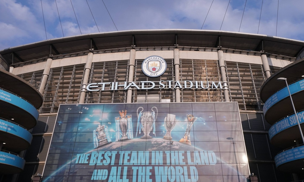 MANCHESTER, ENGLAND, 6th March 2024. A general view outside the stadium ahead of the UEFA Champions League match at the