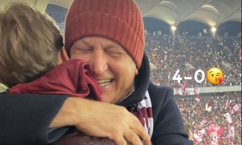 Imagine emoționantă cu Dan Șucu și fiul său la derby