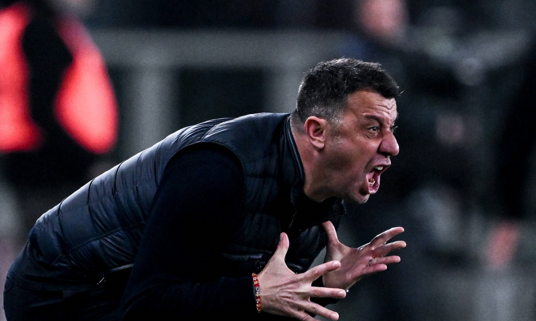 Torino, Italy, 16.02.24: Head Coach US Lecce Roberto D Aversa during the Serie A game between Torino FC and US Lecce at