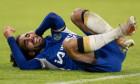 Chelsea v Arsenal Premier League 21/10/2023. Chelsea defender Marc Cucurella (3) feigns injury during the Premier League