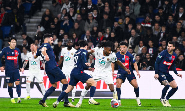 Khephren THURAM ( 19 - Nice ) and Vitinha Vitor Machado ( 17 - PSG ) during the French Cup match between Paris Saint Ger