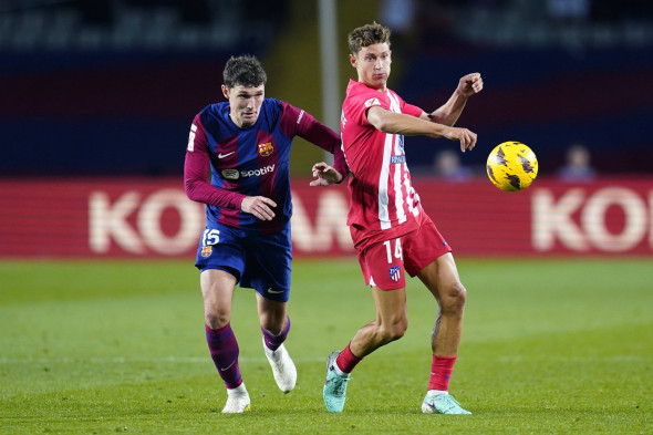 ESP: FC Barcelona, Barca Atletico de Madrid. La Liga EA Sports match. Date 15 Andreas Christensen of FC Barcelona and Ma