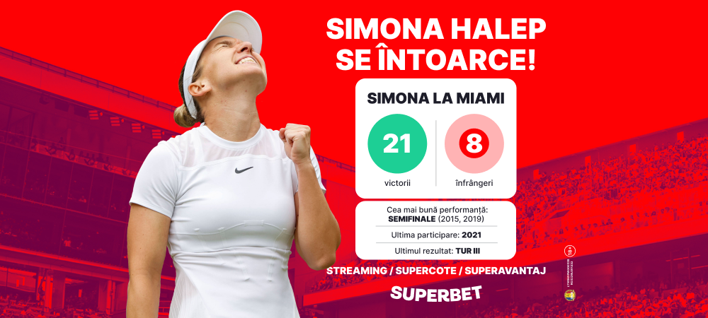 (P) Simona is back! SuperOferte pentru Halep - Badosa, blockbusterul din primul tur de la Miami