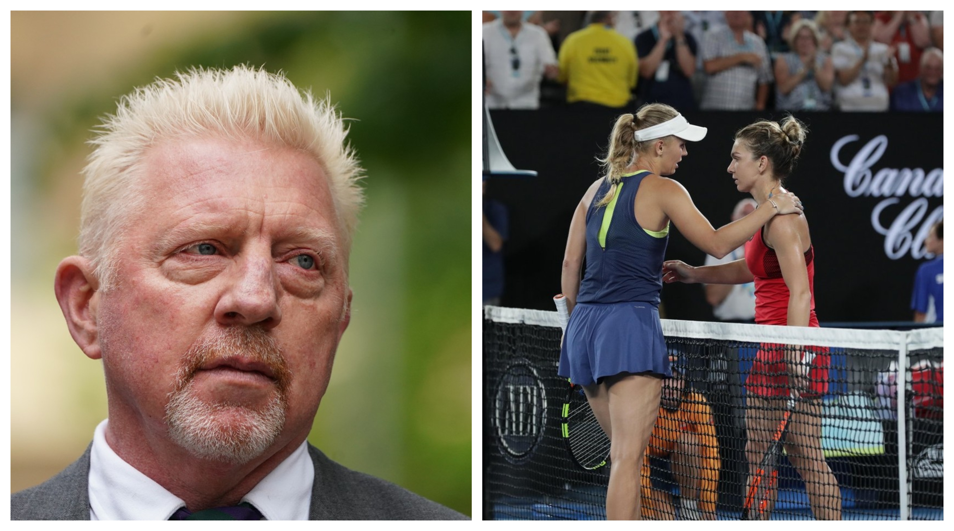 Legendarul Boris Becker a văzut schimbul de replici Caroline Wozniacki - Simona Halep și a scris 4 cuvinte