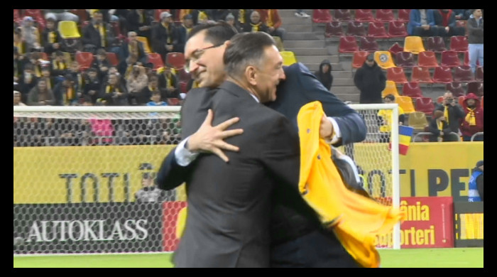 Ilie Dumitrescu și Răzvan Burleanu / Captură Digi Sport 