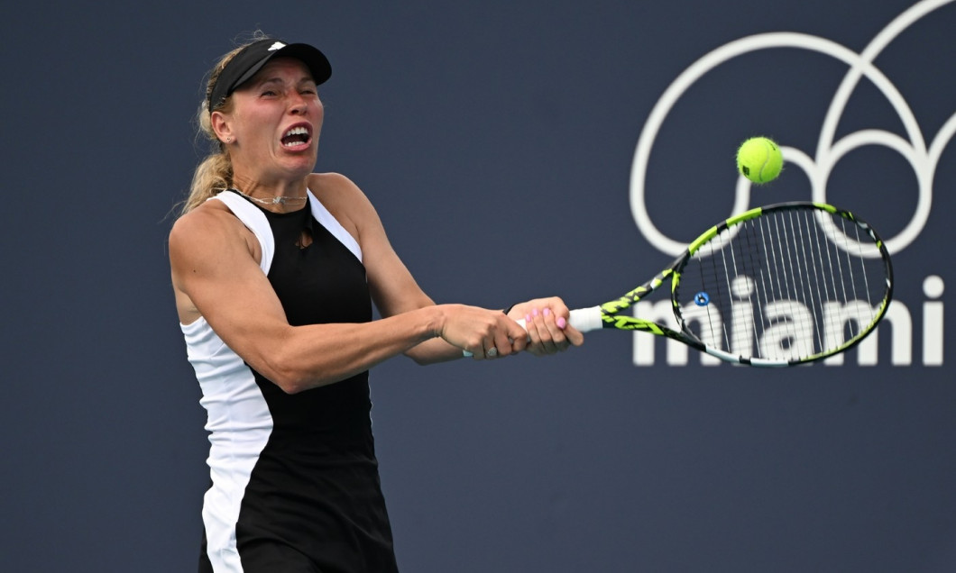 Caroline Wozniacki faces Clara Burel at the Miami Open 2024