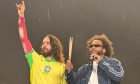 Marcelo în timpul concertului 30 seconds to Mars din Sao Paulo / Foto: Gazeta Esportiva