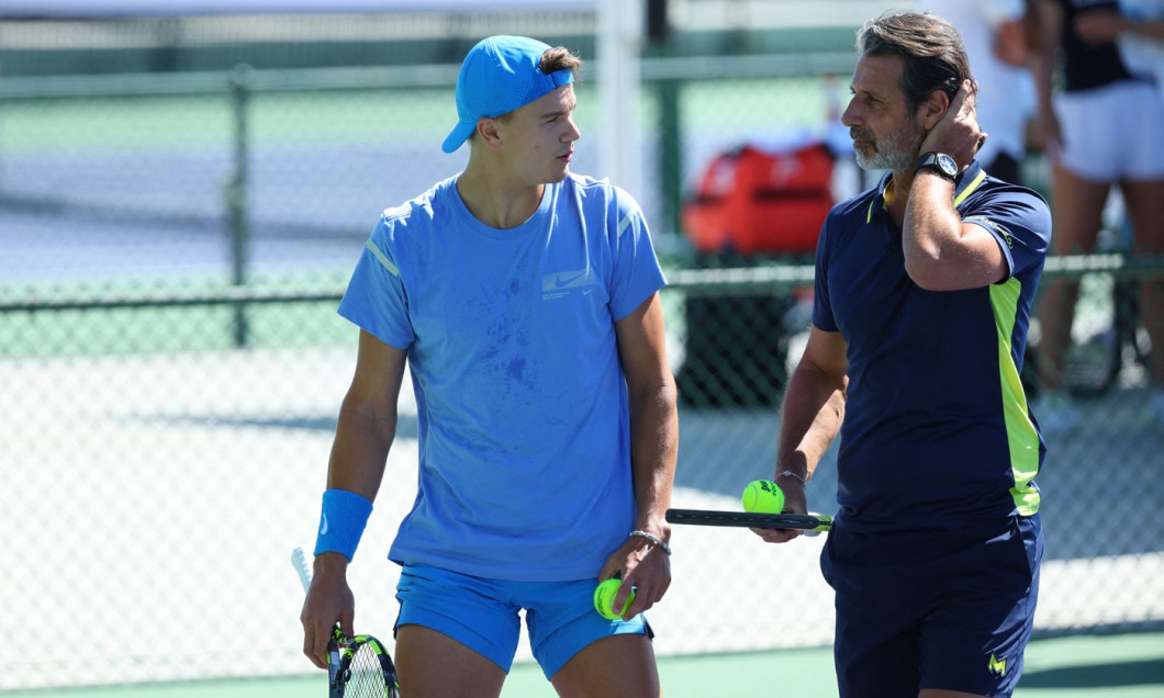 Les joueurs s'entraînent avant le tournoi de tennis du BNP Paribas Open d’Indian Wells (Indian Wells Masters) en Californie