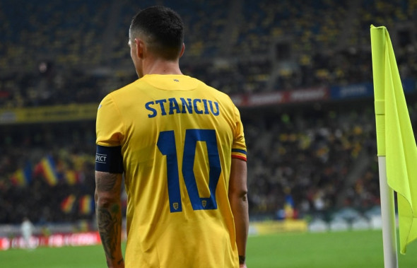 Nicolae Stanciu reactioneaza in meciul amical de fotbal dintre Romania si Irlanda de Nord, desfasurat pe Arena Nationala