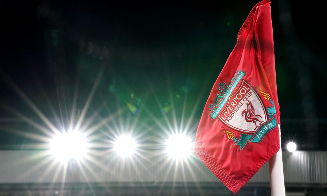 A general view of a corner flag at Anfield, Liverpool. Picture date: Thursday February 10, 2022.