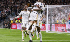 La Liga EA Sports 2023/2024: Real Madrid vs Celta Vigo Antonio Rudiger (R) of Real Madrid seen celebrating his goal with