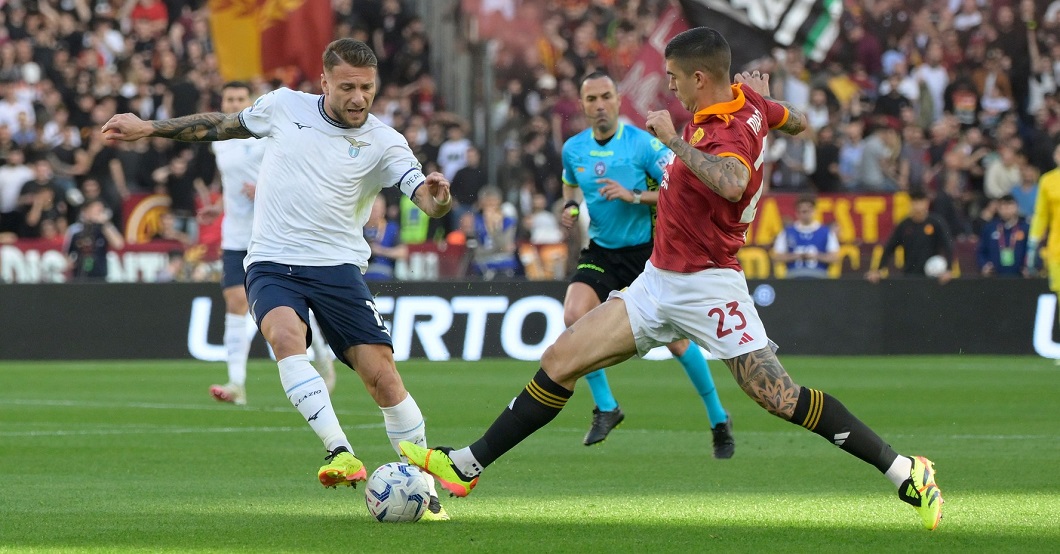 Roma - Lazio 1-0, ACUM DGS 4. Mancini a deschis scorul! AC Milan a egalat o performanță veche de 18 ani