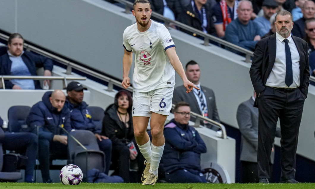 Radu Dragusin of Spurs Radu Dragusin of Spurs during the Premier League match between Tottenham Hotspur and Luton Town a