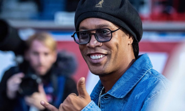Ronaldinho FOOTBALL : Paris SG x FC Barcelone - Ligue des Champions - Quart de Finale - 10/04/2024 BaptisteAutissier/Pan
