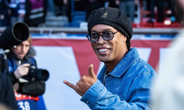 Ronaldinho FOOTBALL : Paris SG x FC Barcelone - Ligue des Champions - Quart de Finale - 10/04/2024 BaptisteAutissier/Pan