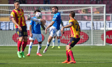 Razvan Marin of Empoli FC in action against Roberto Piccoli of US Lecce during US Lecce vs Empoli FC, Italian soccer Ser