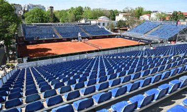 Terenul principal fotografiat cu ocazia tragerii la sorti din cadrul turneului de tenis Tiriac Open ATP, Tennis Herren 2