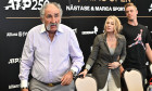 Nadia Comaneci si Ion Tiriac participa la conferinta de presa prilejuita de tragerea la sorti din cadrul turneului de te