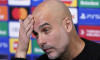 Manchester, England, 16th April 2024. Josep Guardiola coach of Manchester City speaks at a press conference, PK, Pressek