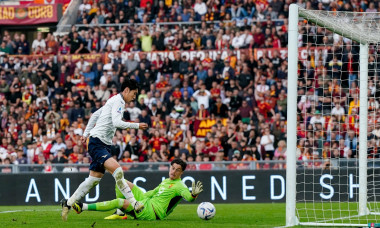 AS Roma v SS Lazio - Serie A TIM Daichi Kamada of SS Lazio scores first goal disallowed for offside during the Serie A T