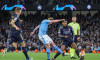 UEFA Champions League Quarter Final Manchester City v Real Madrid Kevin De Bruyne of Manchester City takes a shot on goa