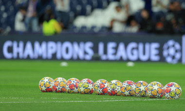 Madrid, Spain, 9th April 2024. A view of the official match balls during the UEFA Champions League match at the Santiago