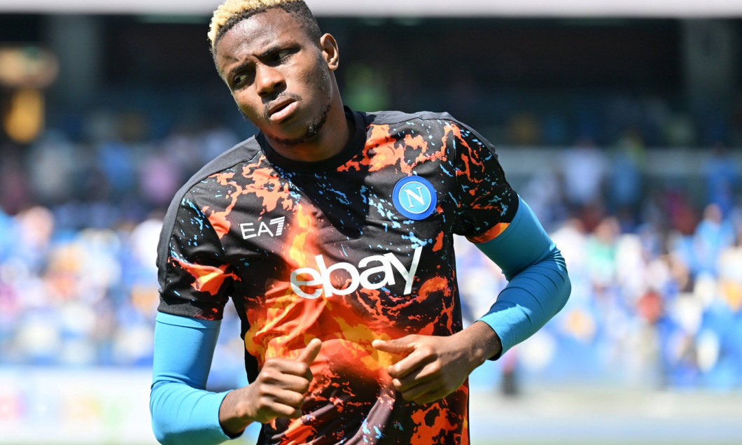Ssc Napoli - Frosinone Calcio Victor Osimhen of Ssc Napoli during warm up before the Serie A match beetween Ssc Napoli a